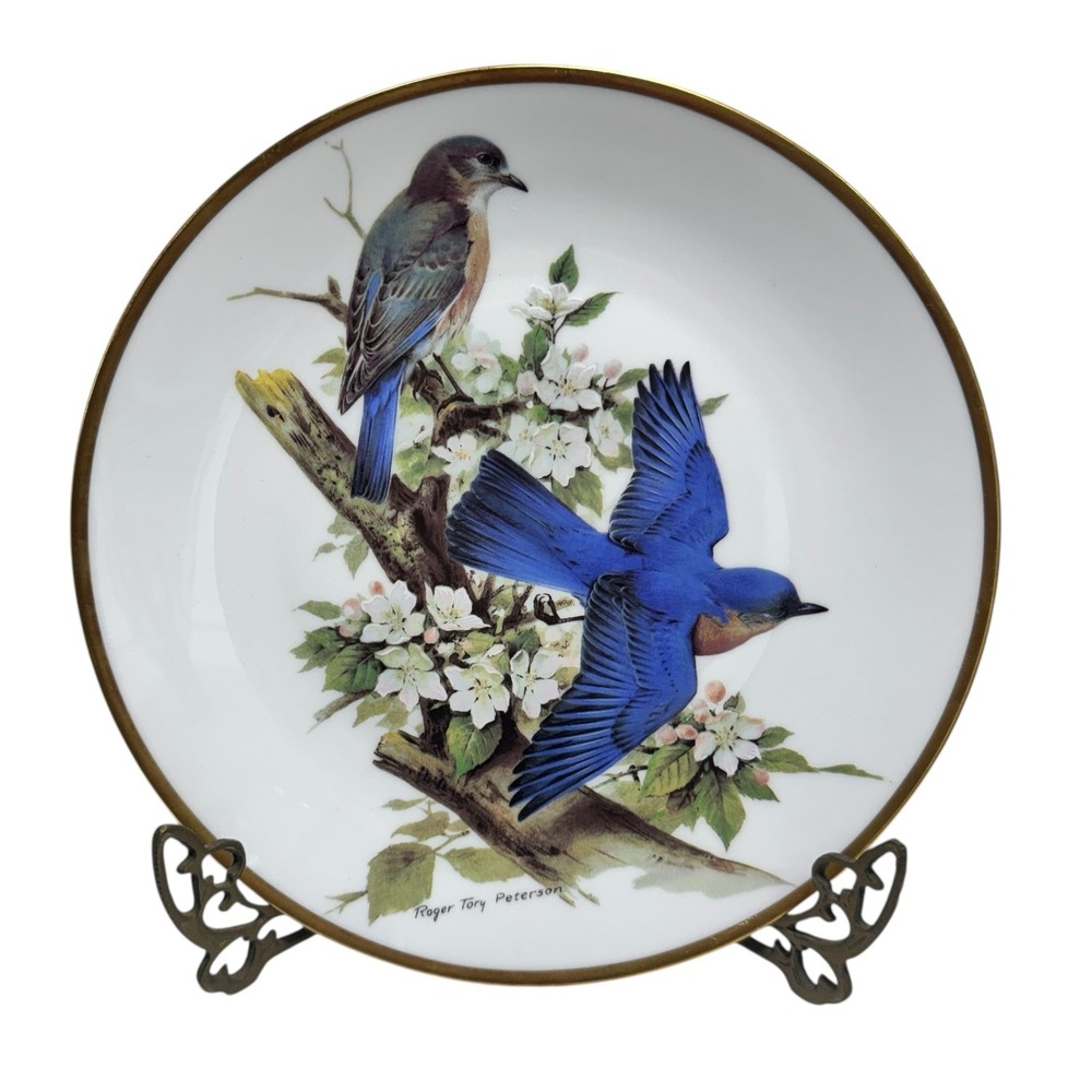 Georges Boyer Limoges Roger Tory Peterson Bluebird Limited Edition Plate 1981